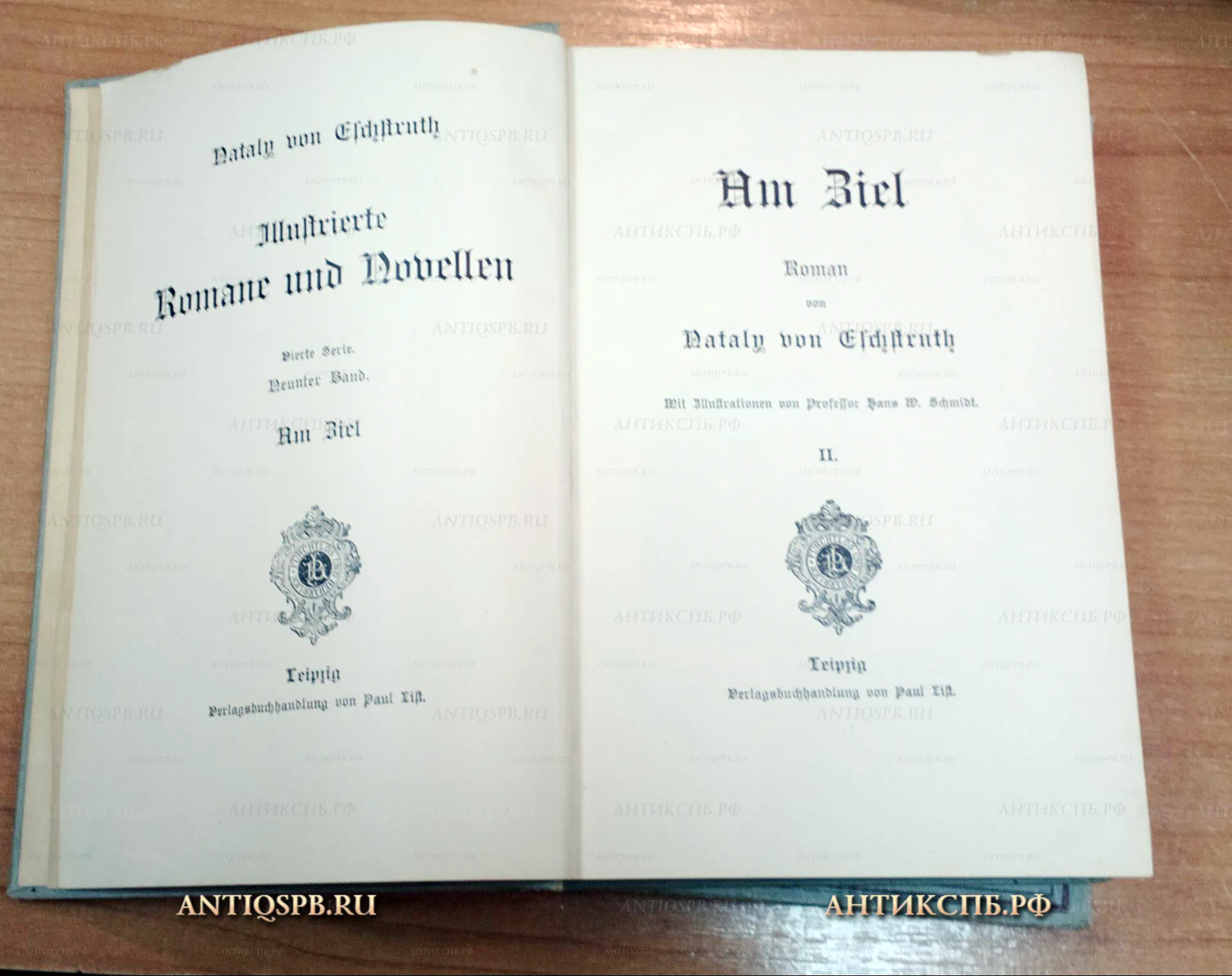 15885. Книги "Am Ziel" на немецком языке. Автор: Nataly von Eschstruth. Leipzig. Издание: Paul List Teil. 2 книги. Тома: 1,2.